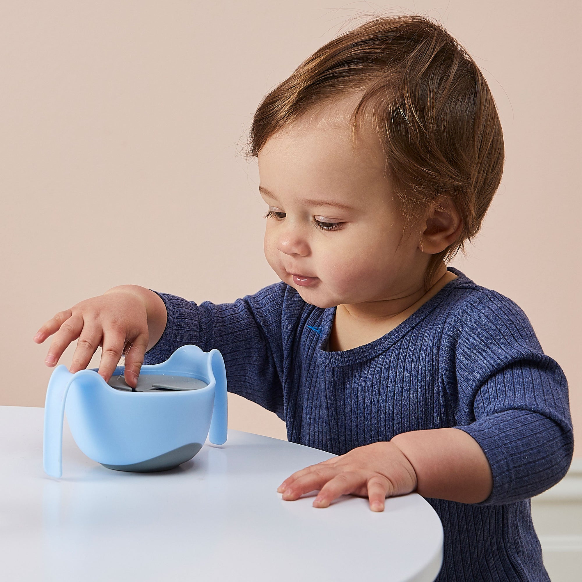 b.box 3 in 1 Bowl and Straw - Gelato Blue - Bubblegum